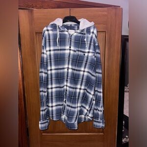 American Eagle Hooded Flannel